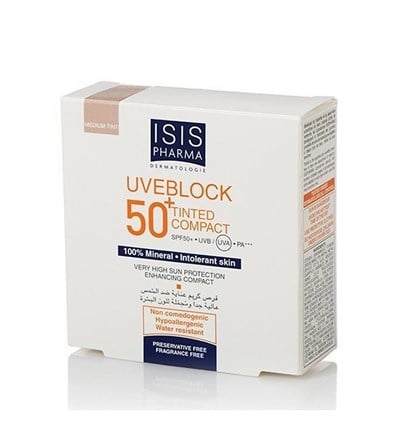 Isıs Pharma Uveblock 50+ Tinted Compact Powder  100% Mineral 10Gr