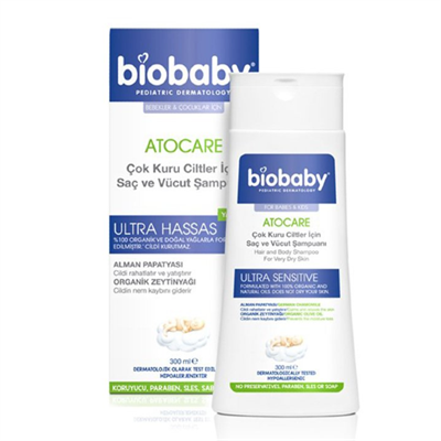 Biobaby Kuru Ve Atopik Ciltler İçin Şampuan 300 ml