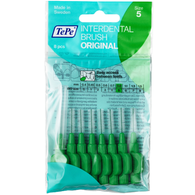Tepe Diş Arası Fırçası 0.8 mm Yeşil 8li