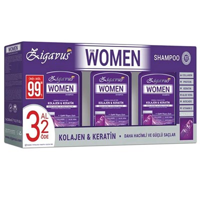 Zigavus Women Kolajen-Keratin Şampuan 3 Al 2 Öde